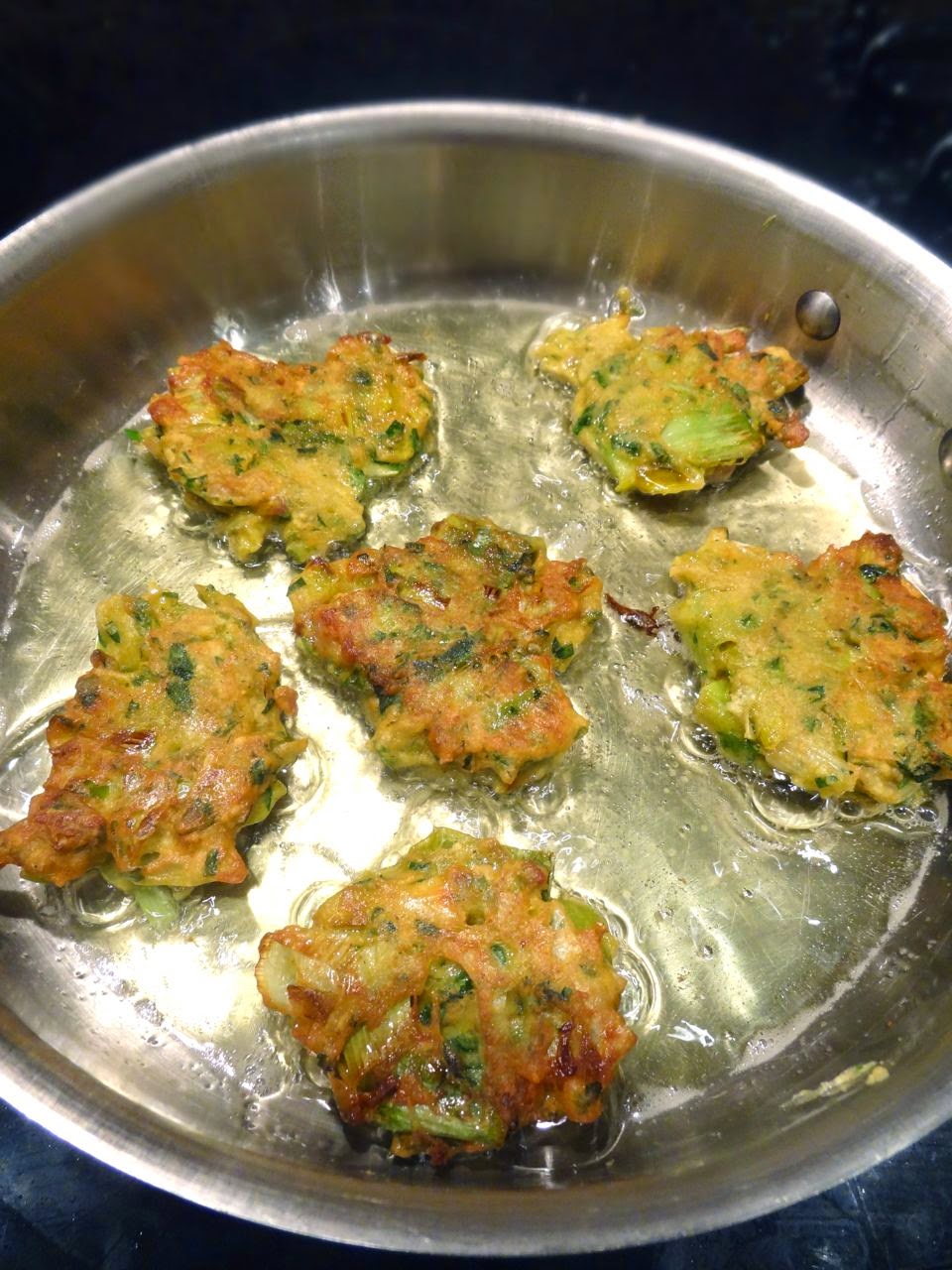 Scrumpdillyicious Ottolenghi Leek Fritters with YogurtCilantro Sauce