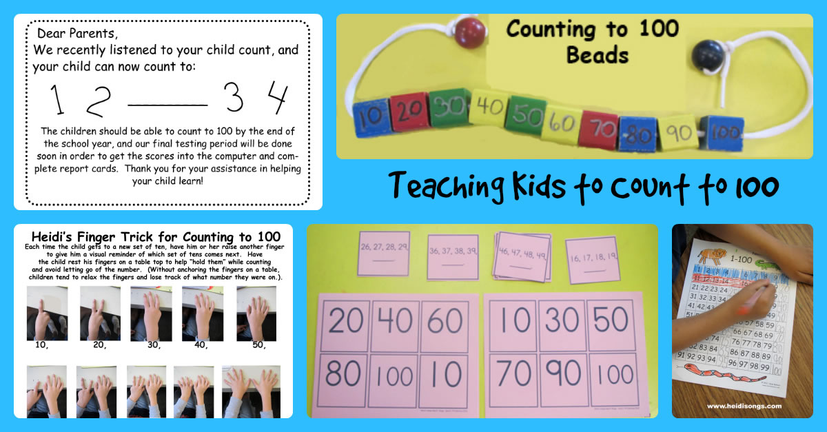 When should kids be able to count to 100?