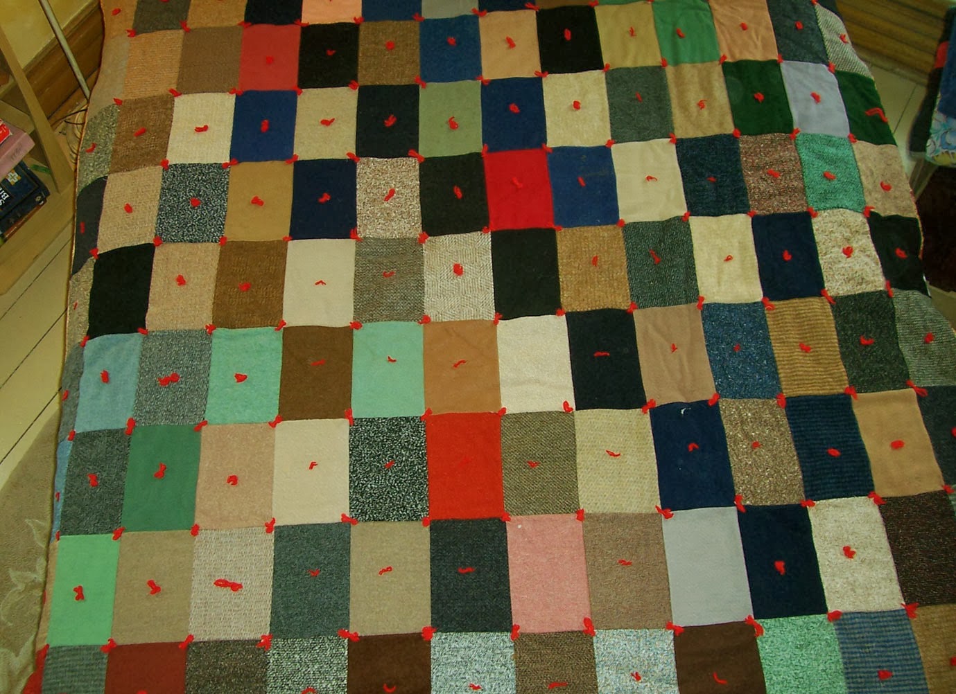 Saturdays Vintage Finds Primitive Wool Tied Quilts