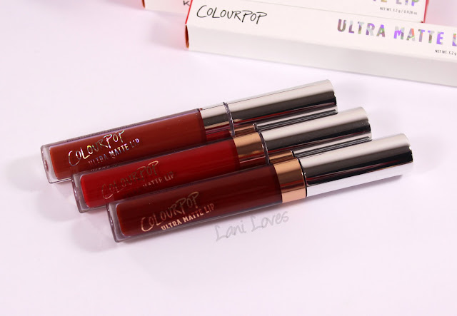 ColourPop Ultra Matte Lips - Love Bug, Saigon and Rooch Swatches & Review