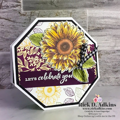 I have a fun Fall themed Hexagon Card using the Celebrate Sunflowers Stamp Set from Stampin' Up! to share with you today.