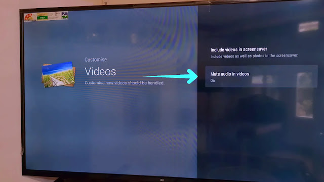 option to mute videos on screensaver Mute videos on screensaver