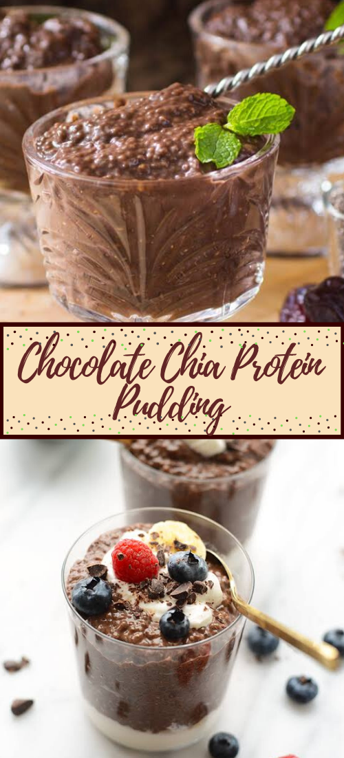 Chocolate Chia Protein Pudding #desserts #cakerecipe #chocolate #fingerfood #easy