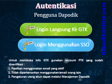 2 Cara Login di Info GTK Kemdikbud