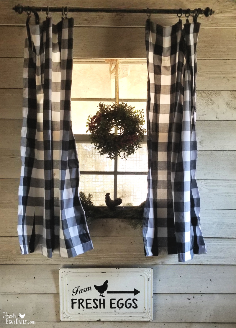 Chicken Coop Curtains "Pretty with a Purpose" Fresh Eggs Daily® with