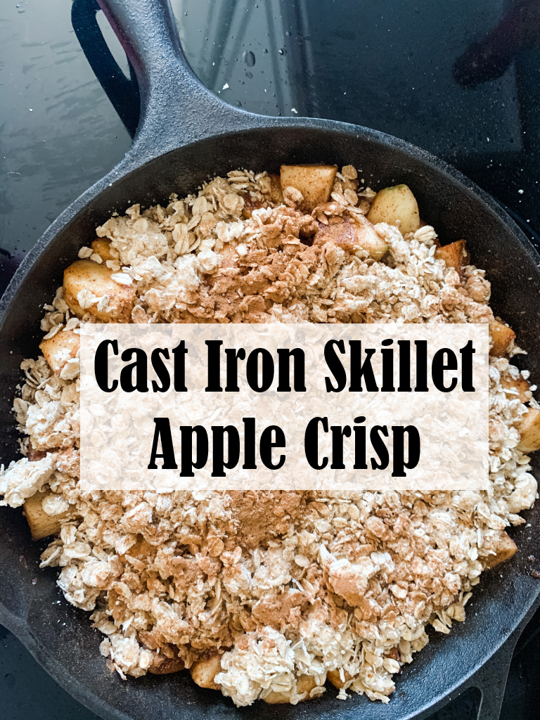 Cast Iron Skillet Apple Crisp • Aimee's Pretty Palate