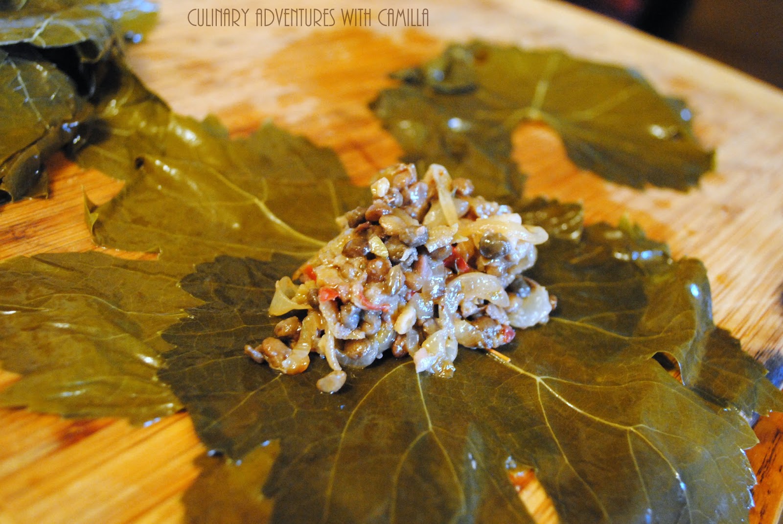 LentilChestnut Stuffed Grape Leaves for HandCraftedEdibles