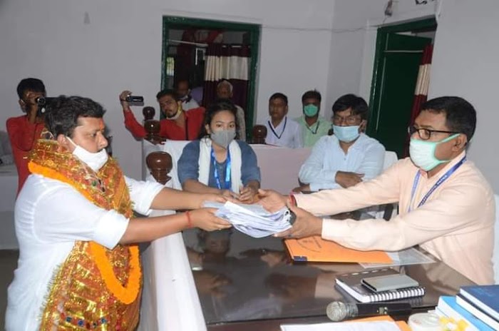 पटना (बिहार) : बांकीपुर विधानसभा से भाजपा प्रत्याशी के रूप में नितिन नविन ने नामांकन किया दाखिल।।