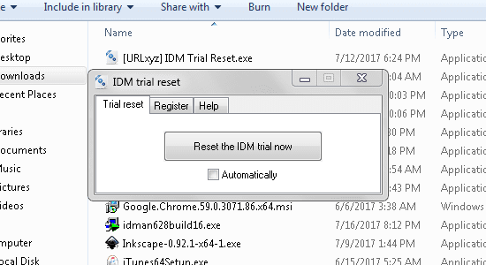 Tool IDM Trial Reset
