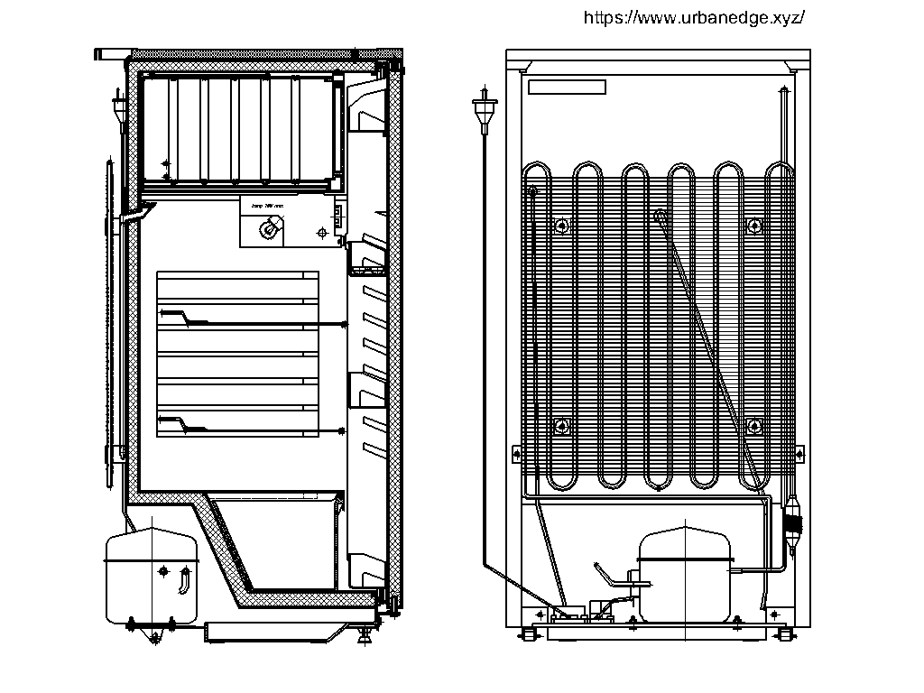 Double Door Fridge D Elevation Block Cad Drawing Deta vrogue.co