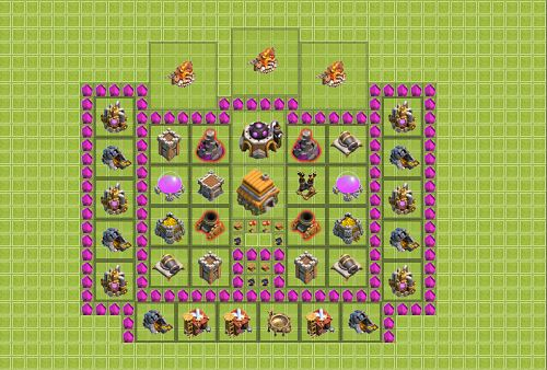 Clash of Clans Town Hall 6 Hybrid  Type