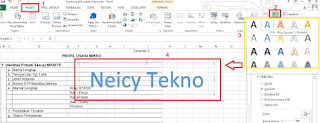 Proses Watermark Tulisan/Text di Excel