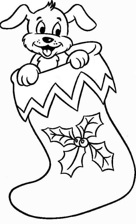 Christmas Puppies Coloring Pages for Kids >> Disney ...