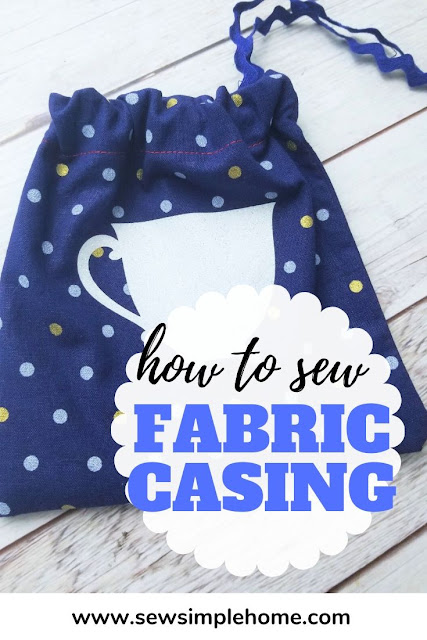 Learn how to make a casing for elastic or ribbon with this simple sewing tutorial.