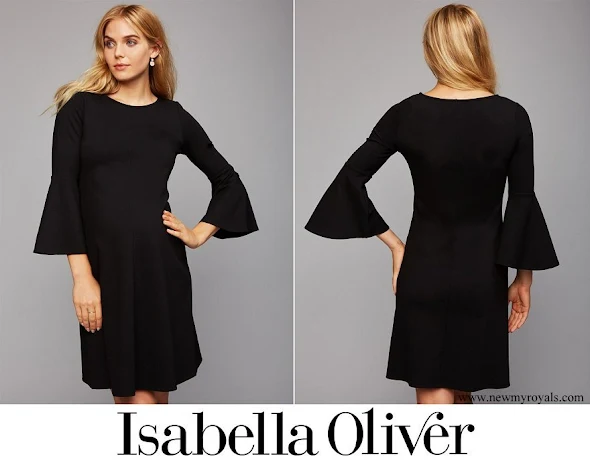 Princess Medeleine wore Isabella Oliver Natalia Bell Sleeve Maternity Dress