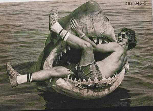 64 Historical Pictures you most likely haven’t seen before. # 8 is a bit disturbing! - Steven Spielberg, Jaws, behind the scene.