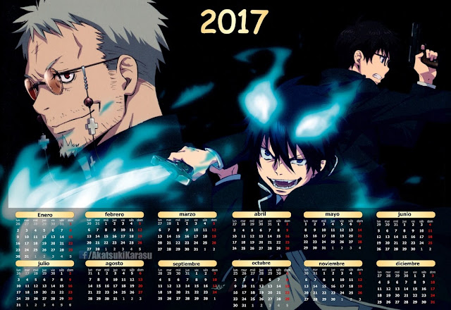 calendario 2017 ao no exorcist