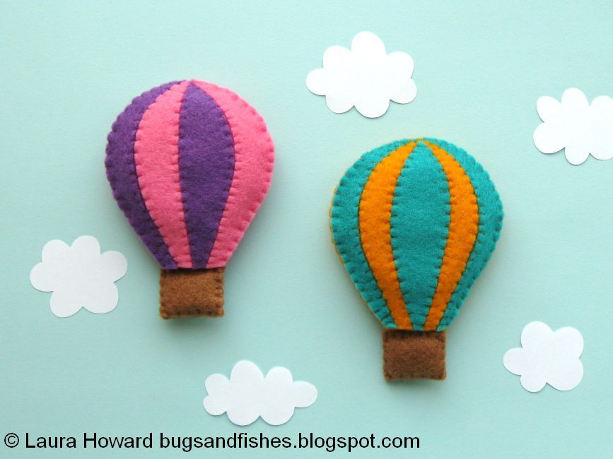 Bugs and Fishes by Lupin How To Sew a Felt Hot Air Balloon Tape