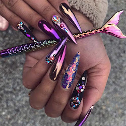mermaid nail nails belong glitzy
