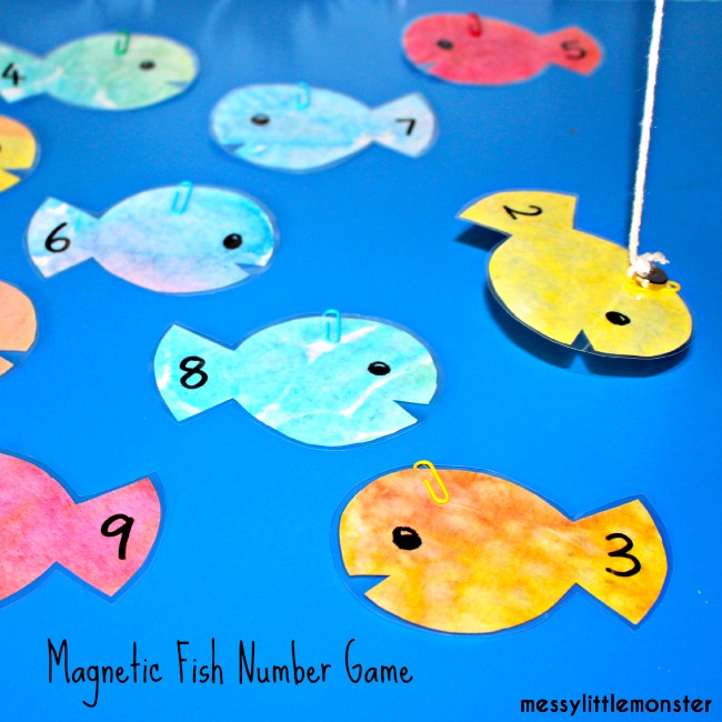 Magnetic Fishing Number Game - Messy Little Monster