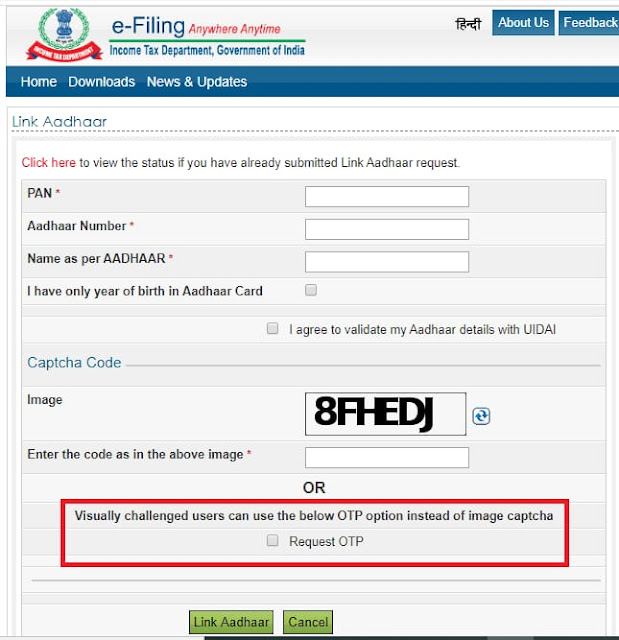 How to link PAN with Aadhaar online