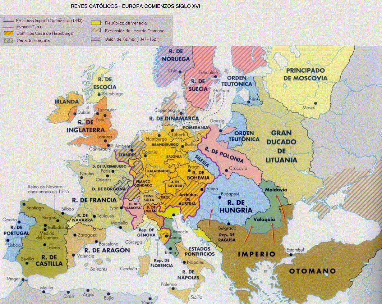 EJE CRONOLÓGICO Y MAPAS DEL SIGLO XVI