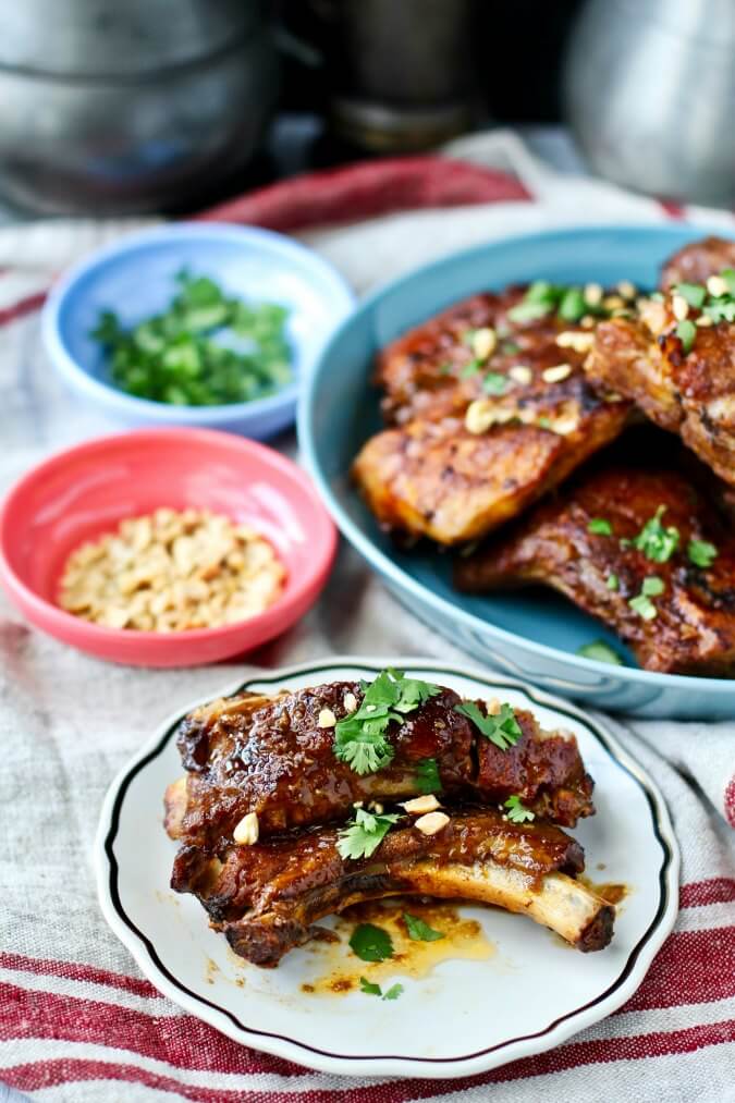 Red Curry Baby Back Ribs made in a pressure cooker