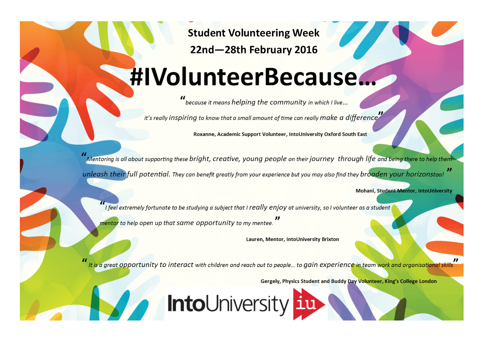 IntoUniversity Celebrating our student volunteers Student