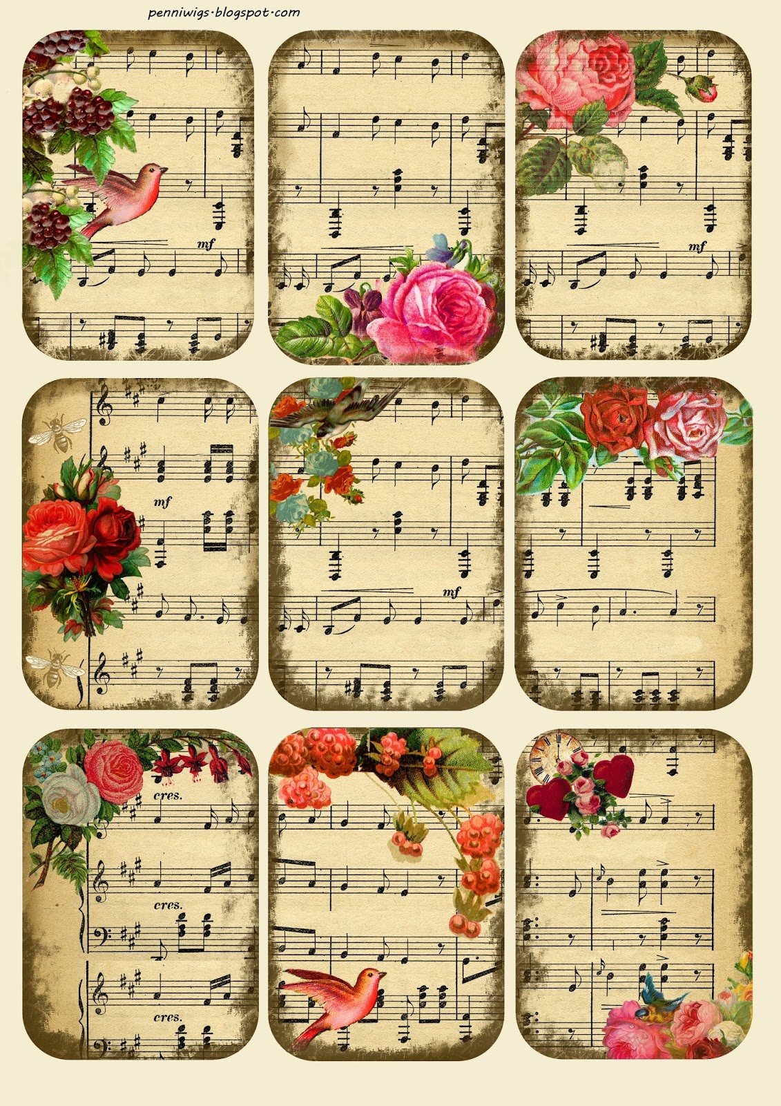 Free Printable Vintage Sheet Music Printable World Holiday