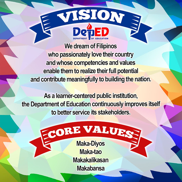 DepEd Vision Mission Core Values English Tagalog Free Download 