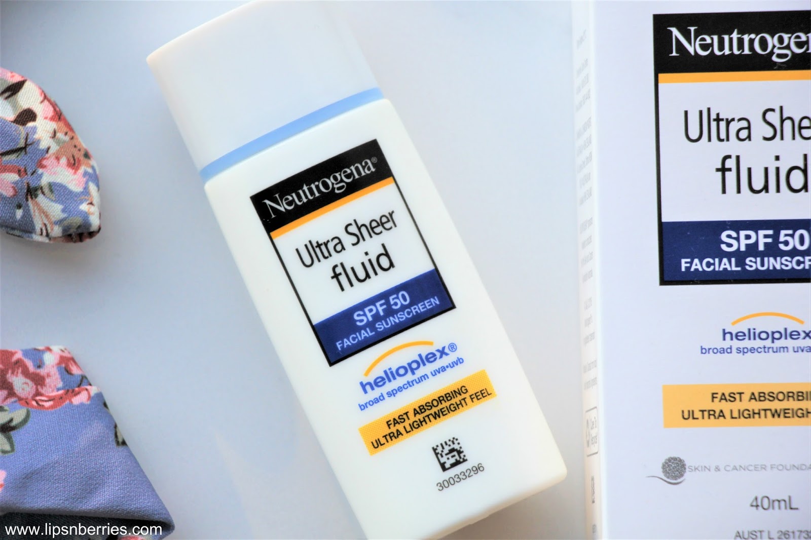 Neutrogena Ultra Sheer Fluid SPF 50 Facial Sunscreen Review LIPS n