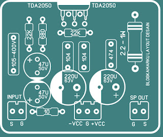 Layout PCB Power TDA 2050 Mono Amplifire – BLOGKAMARKU