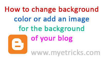 How to change background color of the blog or add an image for the background