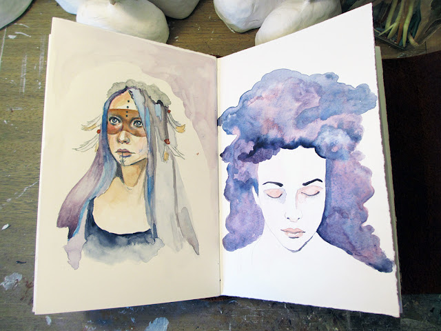 Amber Leilani, Sketchbook, sketchbook conversations, watercolor