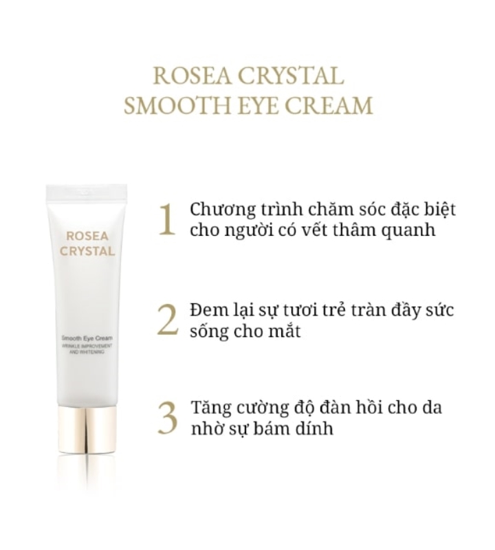 Kem Mắt Rosea Crystal Smooth Eye Cream 30ml