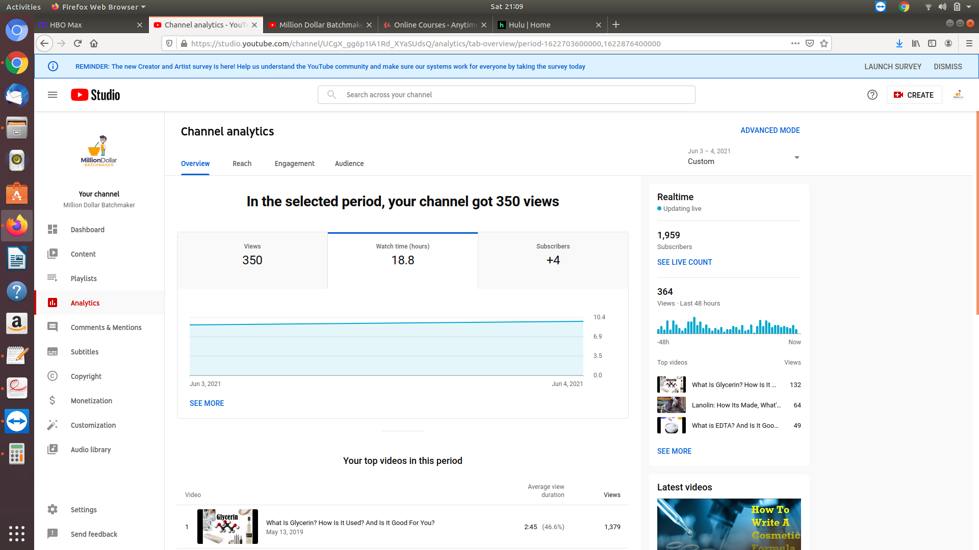 BD Laboratory 46 hour watchtime