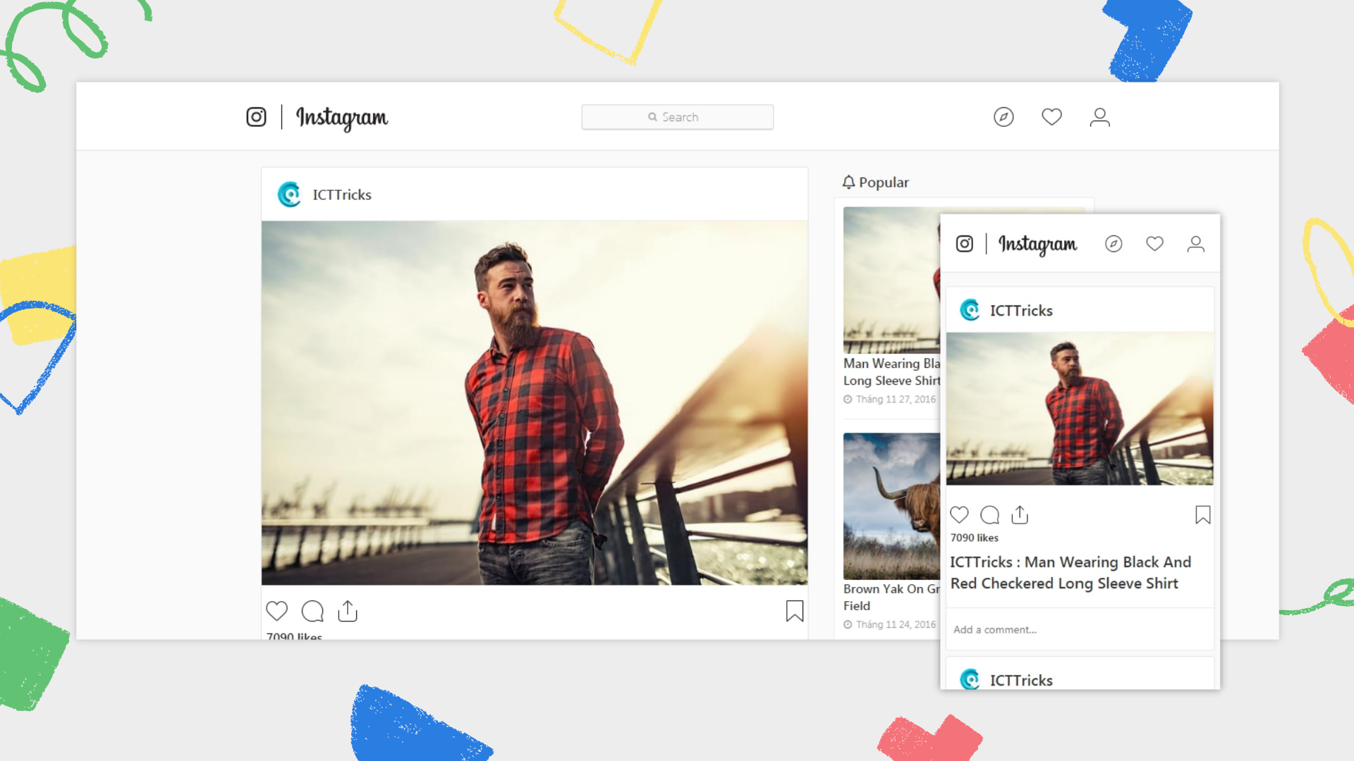 Instagram Blogger Template Livo Themes