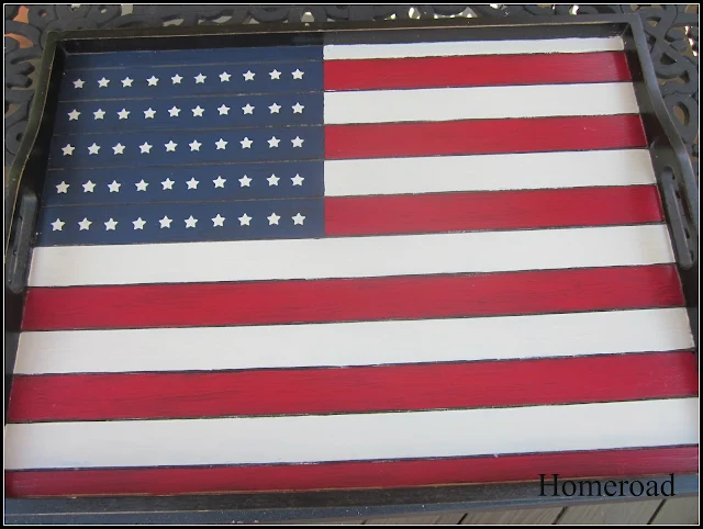 DIY american flag tray