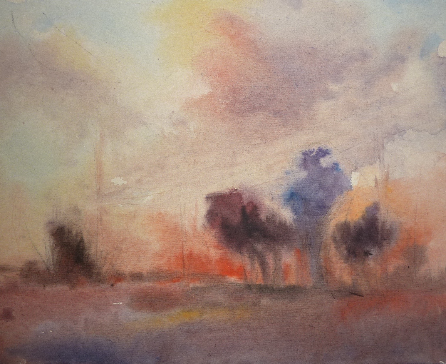 Painting My World Mini Demo Pastel Painting From a Watercolor Sketch