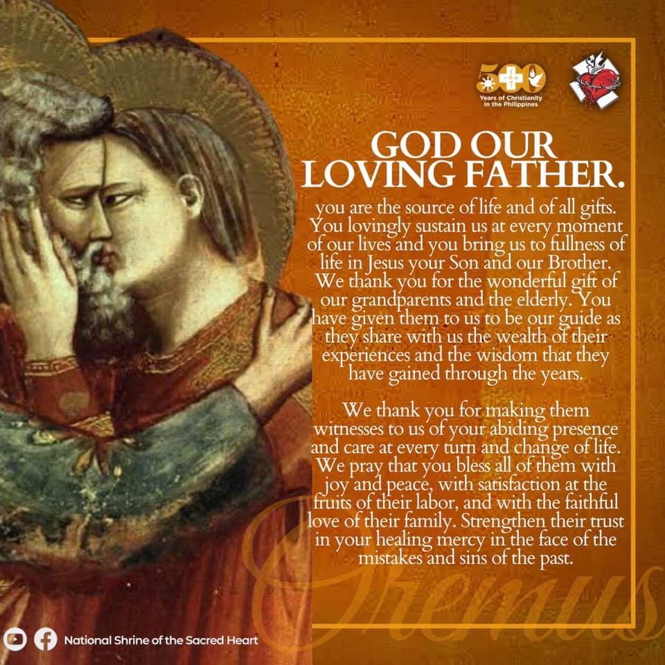 NATIONAL SHRINE OF THE SACRED HEART PRAYER FOR ELDERLY AND GRANDPARENTS