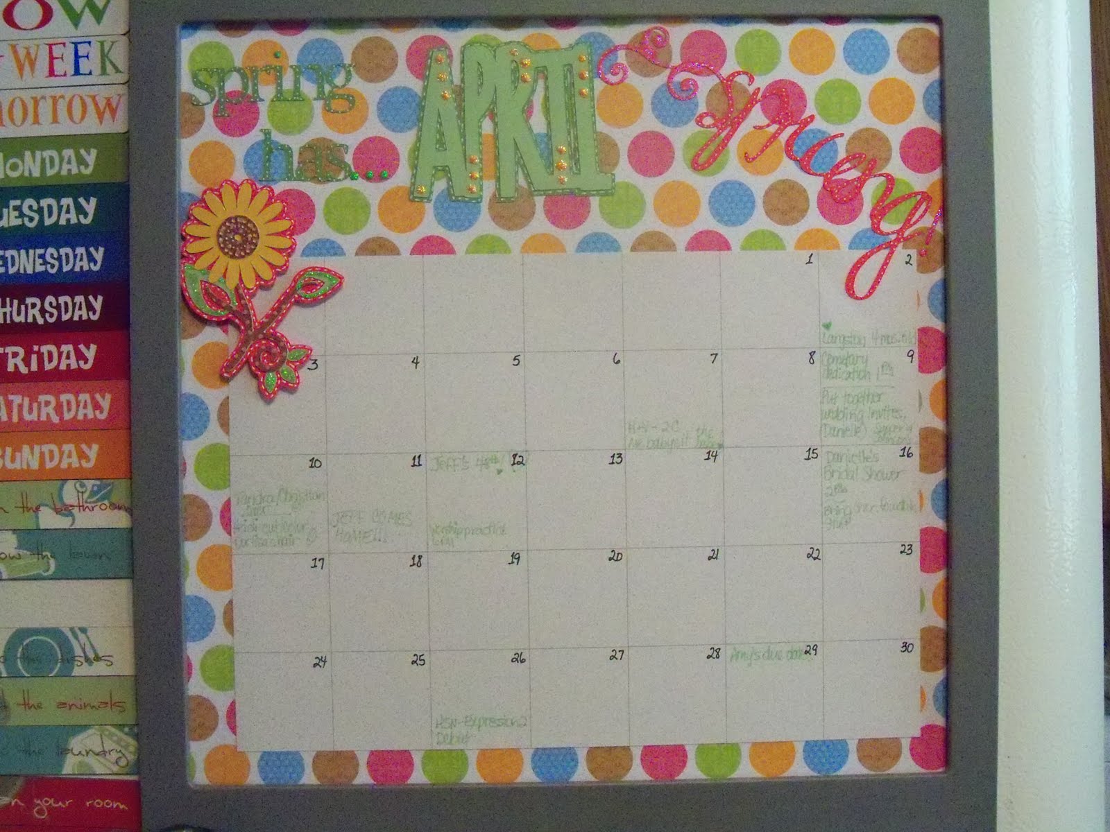 Monthly Scrapbook Calendar Pages