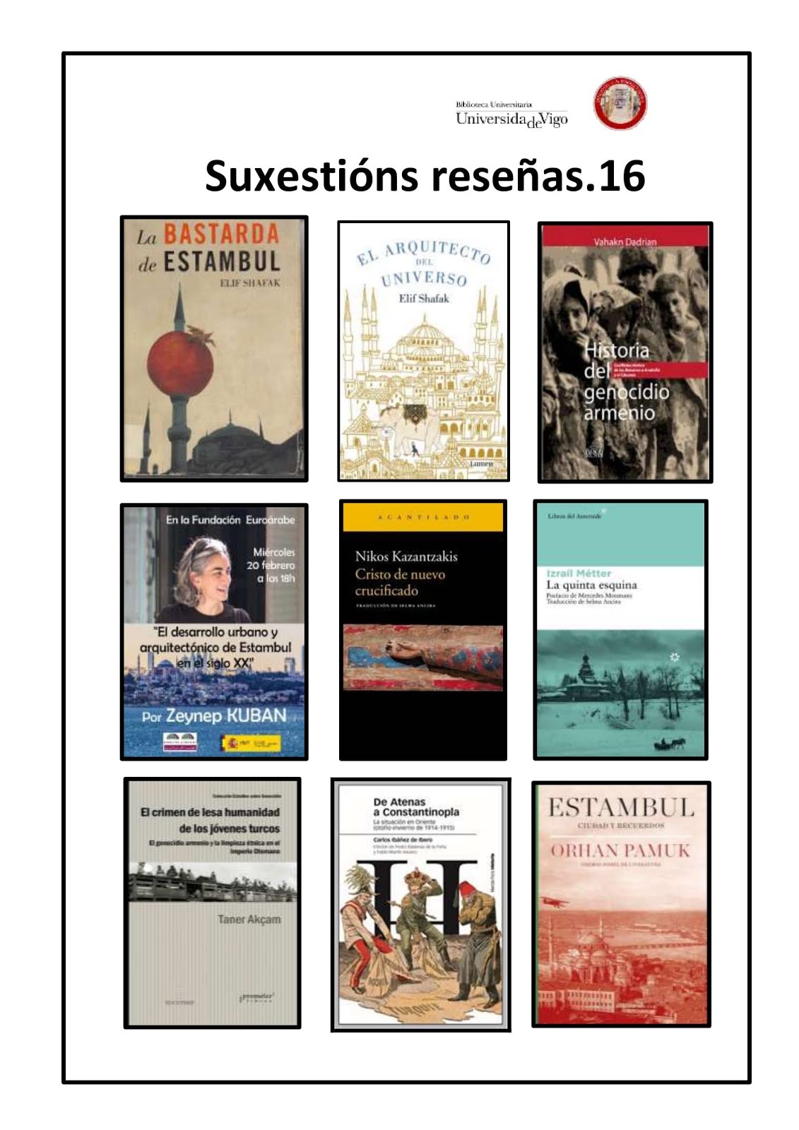 reseñas 16. Video. Suxestións bibliográficas.