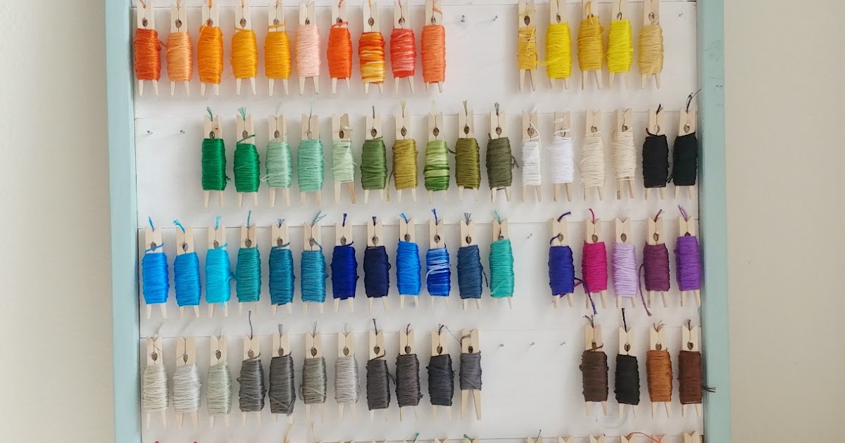 Ameroonie designs diy carolrdavisr floss organizer using clothespins