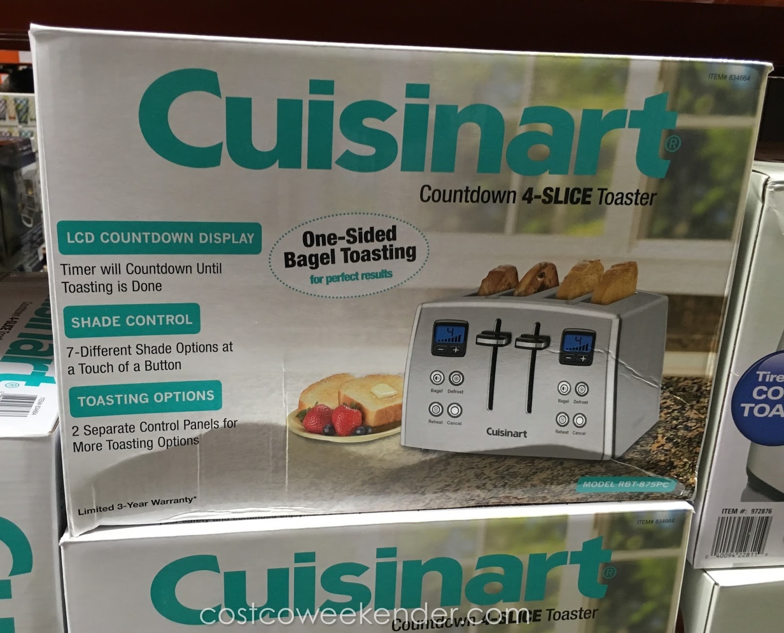 Cuisinart RBT875PC Countdown 4Slice Toaster Costco Weekender