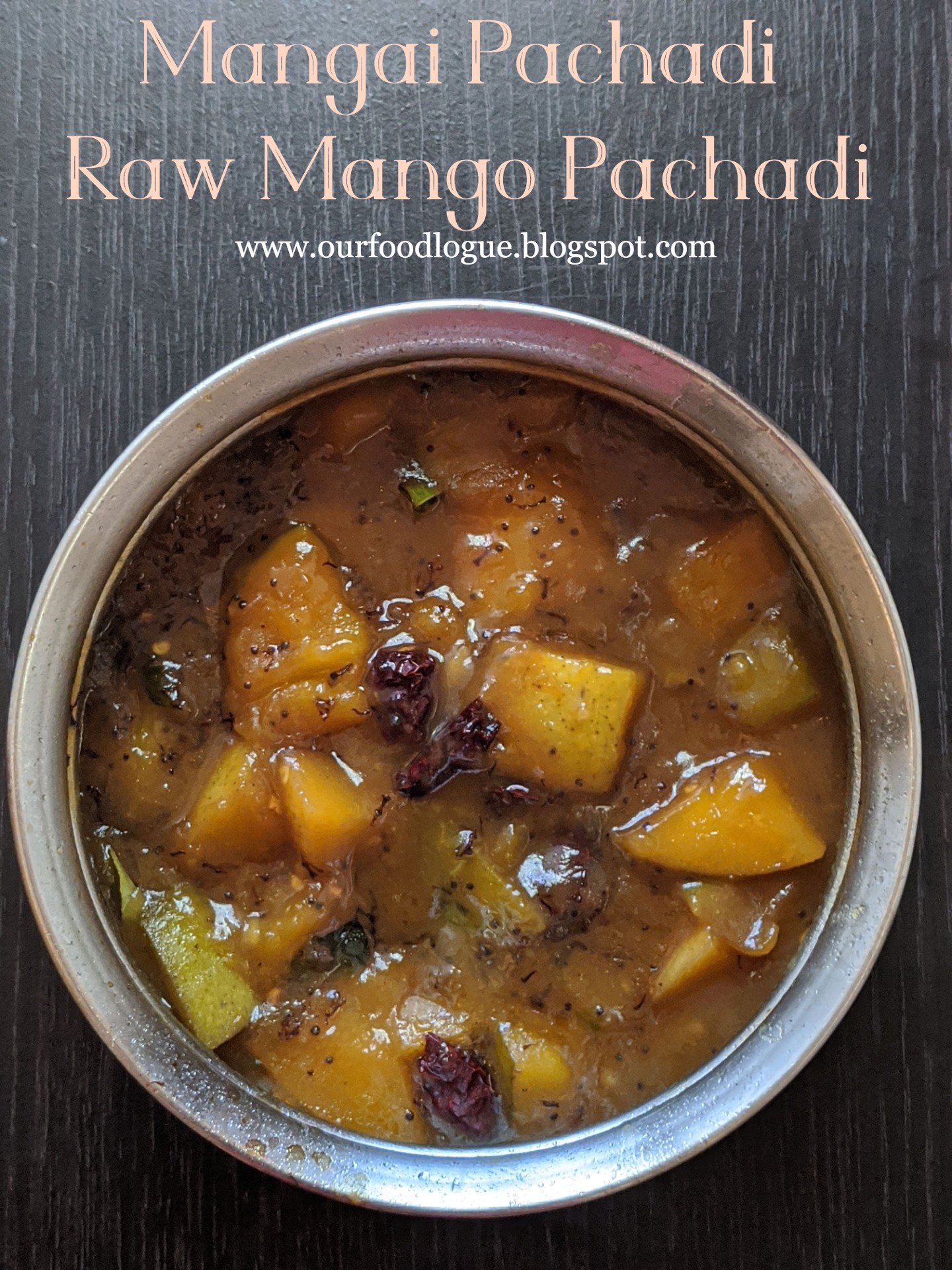 Mangai Pachadi Raw Mango Pachadai