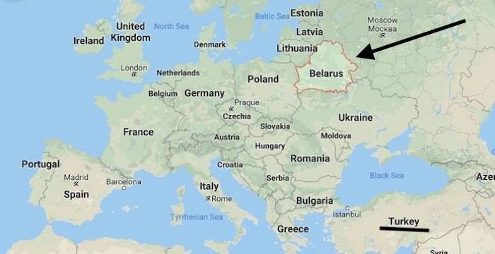 belarus nerede belarus harita