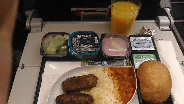 Plateau repas boeuf turkish Airlines