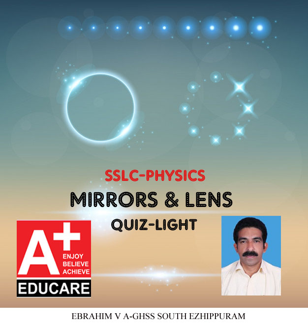 Aplus Blog SSLCPHYSICS MIRRORS & LENS (QUIZ BASED ON LIGHT)