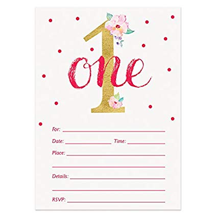 1st Birthday Invitations wording sample