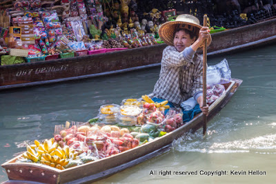 Vendor at Damnoen Saduak Floating Market, Ratchaburi, Thailand